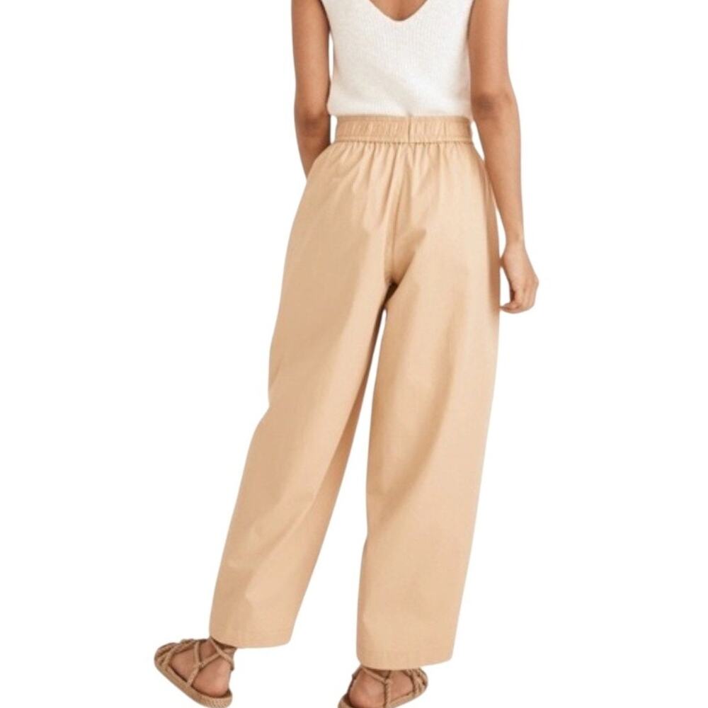 Madewell Pull On Oversized Balloon Pants Desert Dune Beige Cotton Medium - Picture 2 of 8
